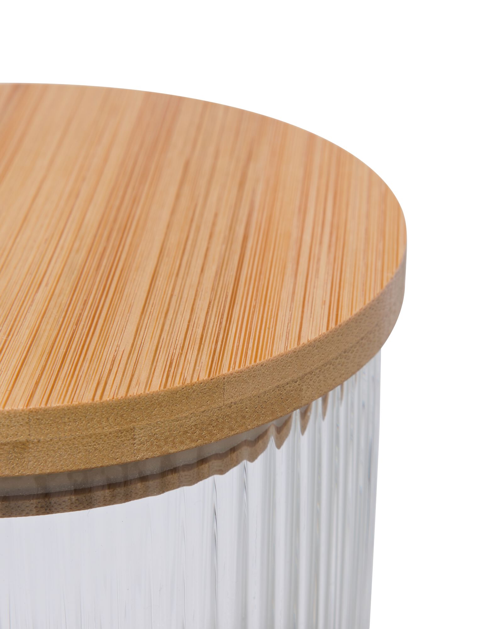 voorraadpot glas 1.7L gestreept - 80850036 - HEMA