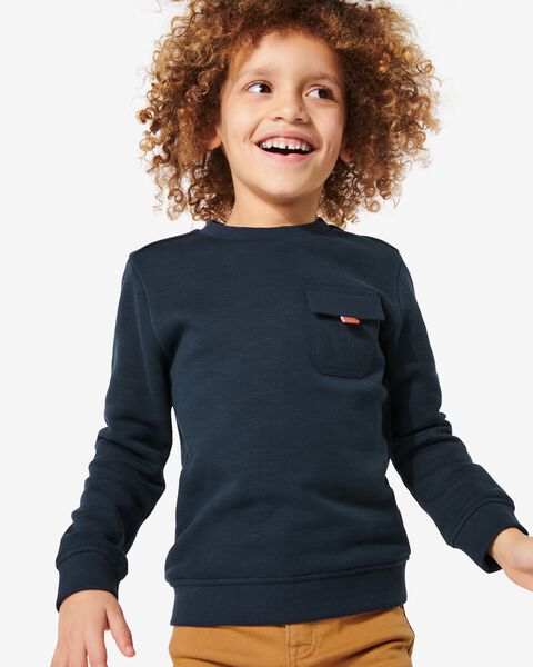 Kinder-Sweatshirt dunkelblau dunkelblau - 1000029806 - HEMA