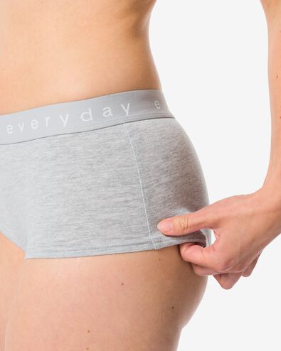 Damen-Boxershorts mit &bdquo;everyday&ldquo; auf dem Bund graumeliert - 19640865GREYMELANGE - HEMA