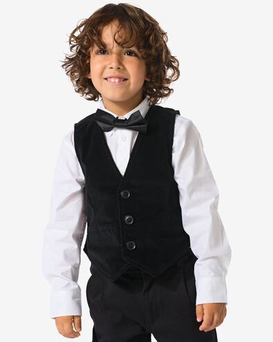 kindergilet velvet zwart zwart - 30706601BLACK - HEMA