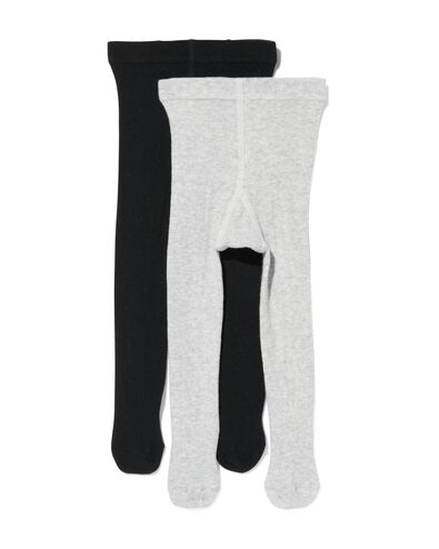 2 collants &eacute;pais b&eacute;b&eacute; gris chin&eacute; - 1000009460 - HEMA
