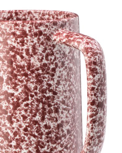 carafe 1.4L fa&iuml;ence mouchet&eacute;e rouge - 9650409 - HEMA