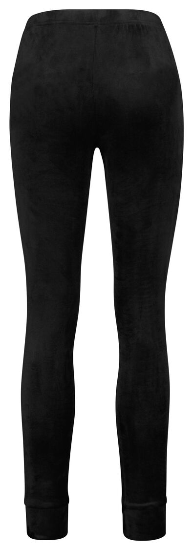 pantalon lounge femme velours noir L - 23430050 - HEMA