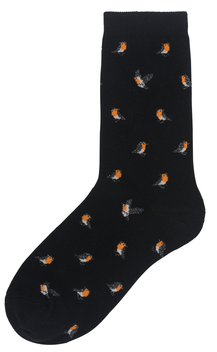 2 Paar Damen-Socken mit Baumwolle und Glitter schwarz schwarz - 1000028904 - HEMA