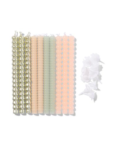 bougies de g&acirc;teau botanique lot de 10 - 14250183 - HEMA