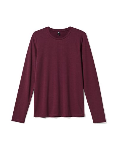 Damen-T-Shirt Lona, Jersey bordeauxrot bordeauxrot - 36206580BURGUNDYRED - HEMA