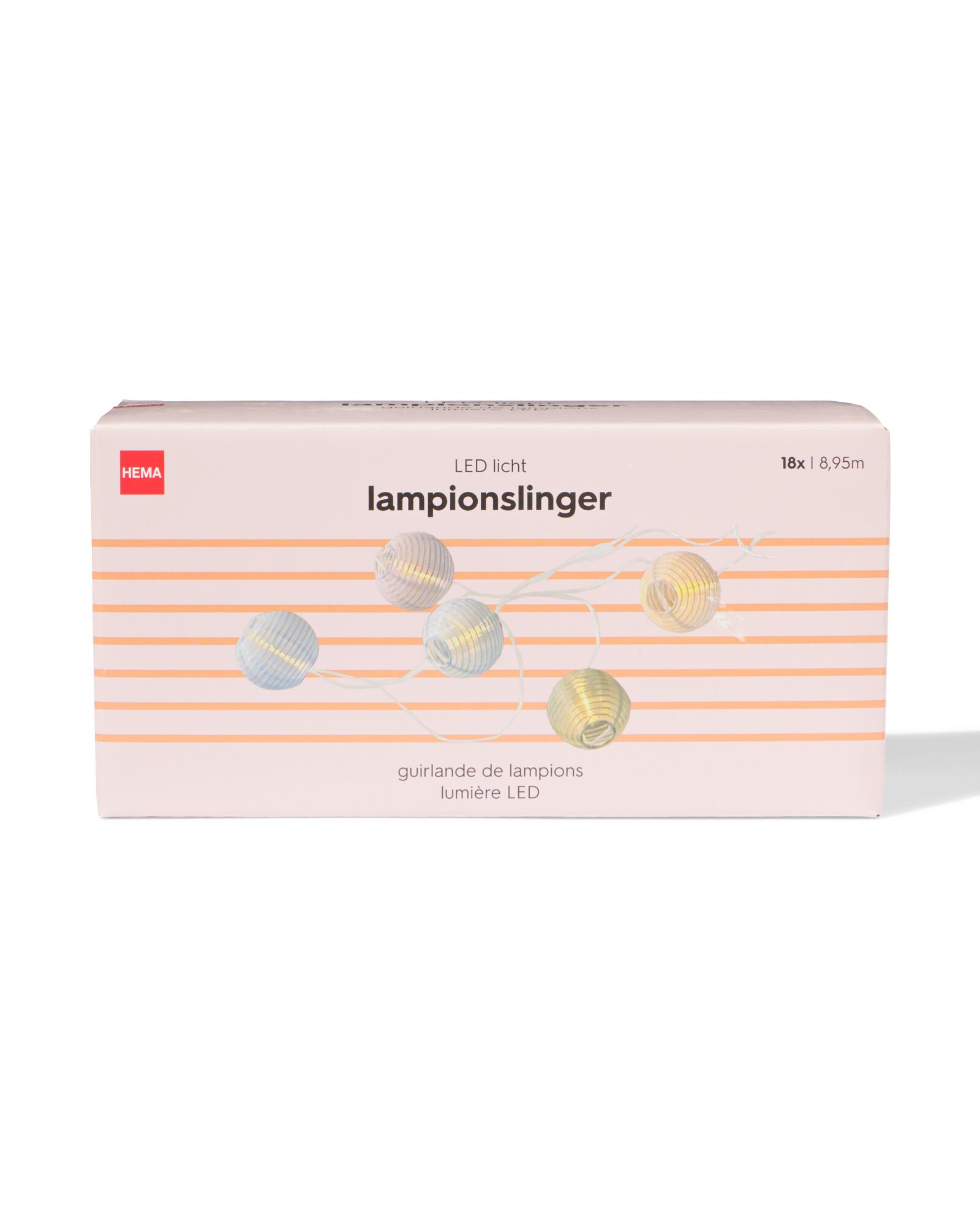 lichtsnoer 8.95m met 18 led-lampions kleur voor binnen en buiten - 41800157 - HEMA