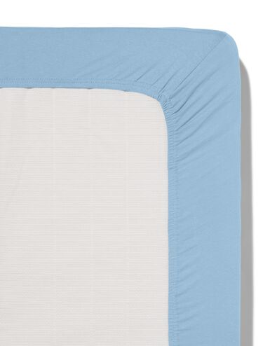 drap-housse 70x150cm jersey bleu - 5180003 - HEMA