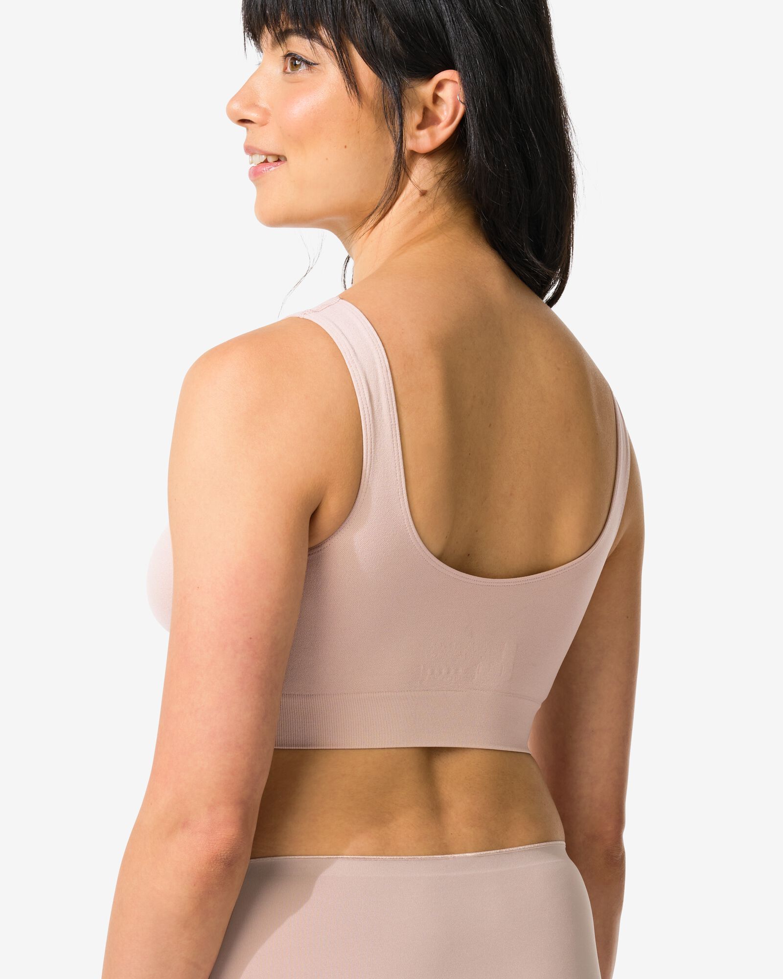 niet voorgevormde dames top naadloos beige - 1000027965 - HEMA