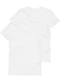 2-pack men's seamless T-shirts white white - 1000001110 - hema