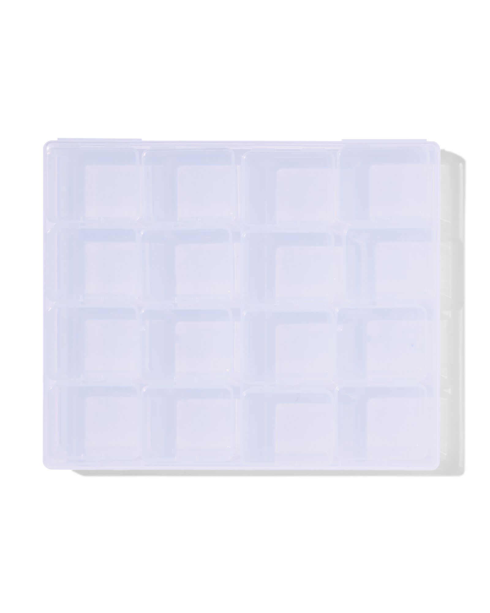 bo&icirc;te de rangement 16 compartiments 21,1x17,5x2,2 cm transparente - 60702816 - HEMA