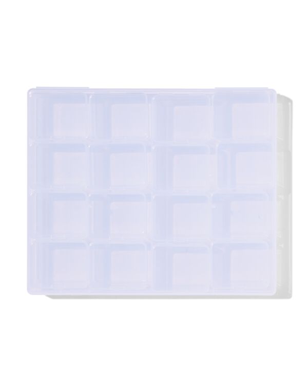bo&icirc;te de rangement 16 compartiments 21,1x17,5x2,2 cm transparente - 60702816 - HEMA