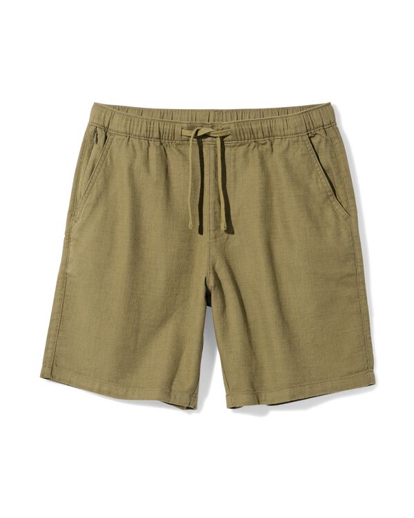short homme Wes coupe r&eacute;guli&egrave;re popeline vert moyen vert moyen - 2149630MIDGREEN - HEMA