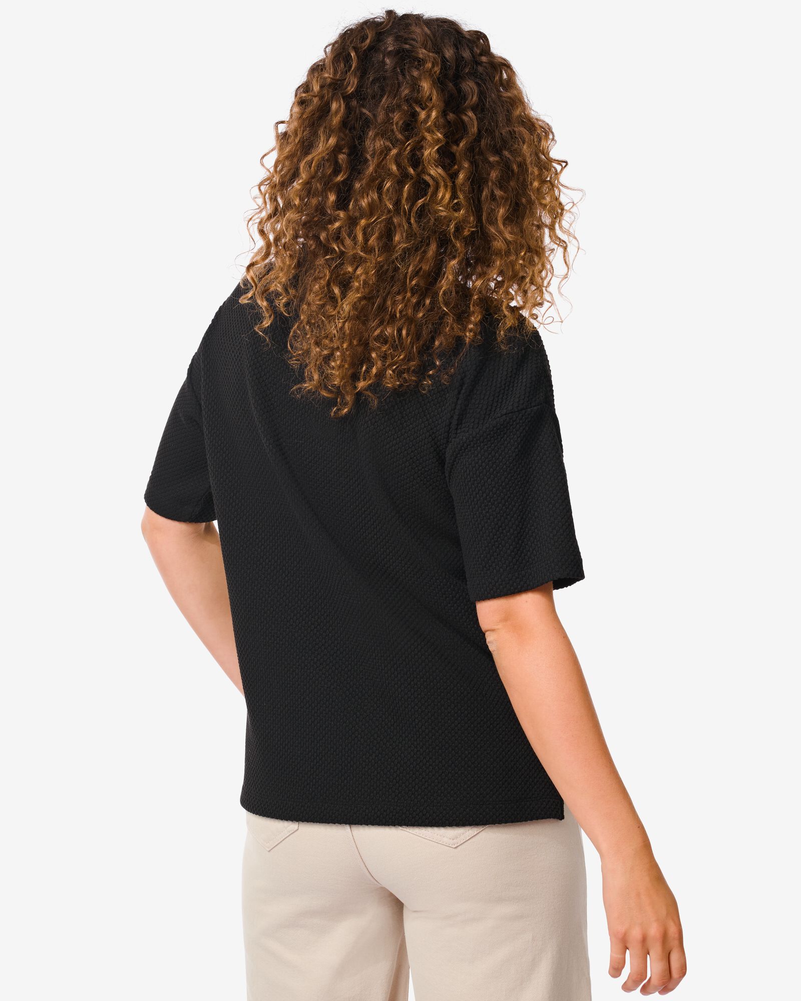Damen-T-Shirt Cherry schwarz schwarz - 36296825BLACK - HEMA