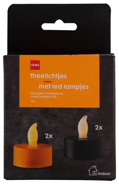 4 bougies d’ambiance LED Ø3,5cm Halloween - 25200750 - HEMA