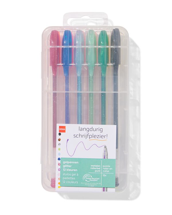 12er-Pack Glitzer-Gelschreiber - 14422320 - HEMA