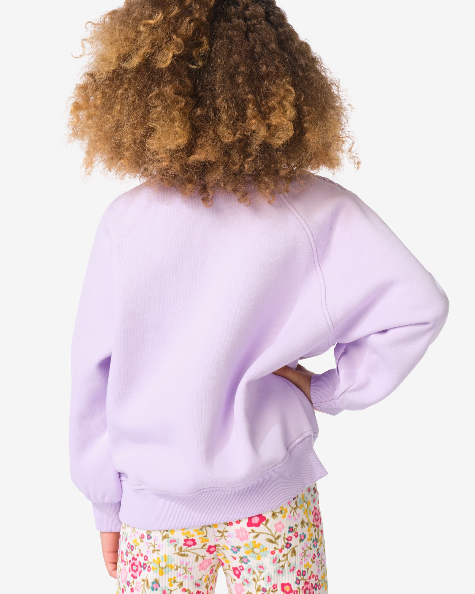 kindertrui broderie  paars paars - 30837251PURPLE - HEMA