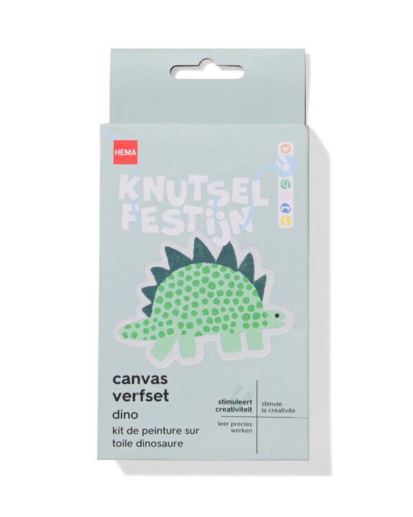 canvas verfset dino - 15900343 - HEMA