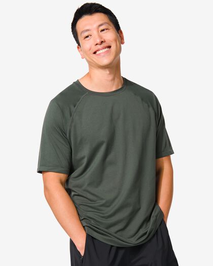 t-shirt de sport homme sans coutures vert vert - 36090236GREEN - HEMA