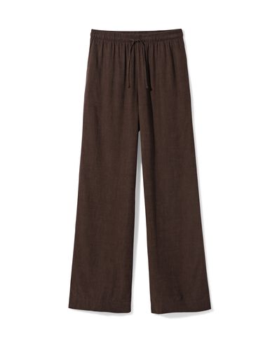 pantalon femme Tatum coupe droite marron fonc&eacute; marron fonc&eacute; - 36208670DARKBROWN - HEMA