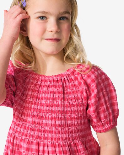 kinderblouse hartjes ruiten roze roze - 30866025PINK - HEMA