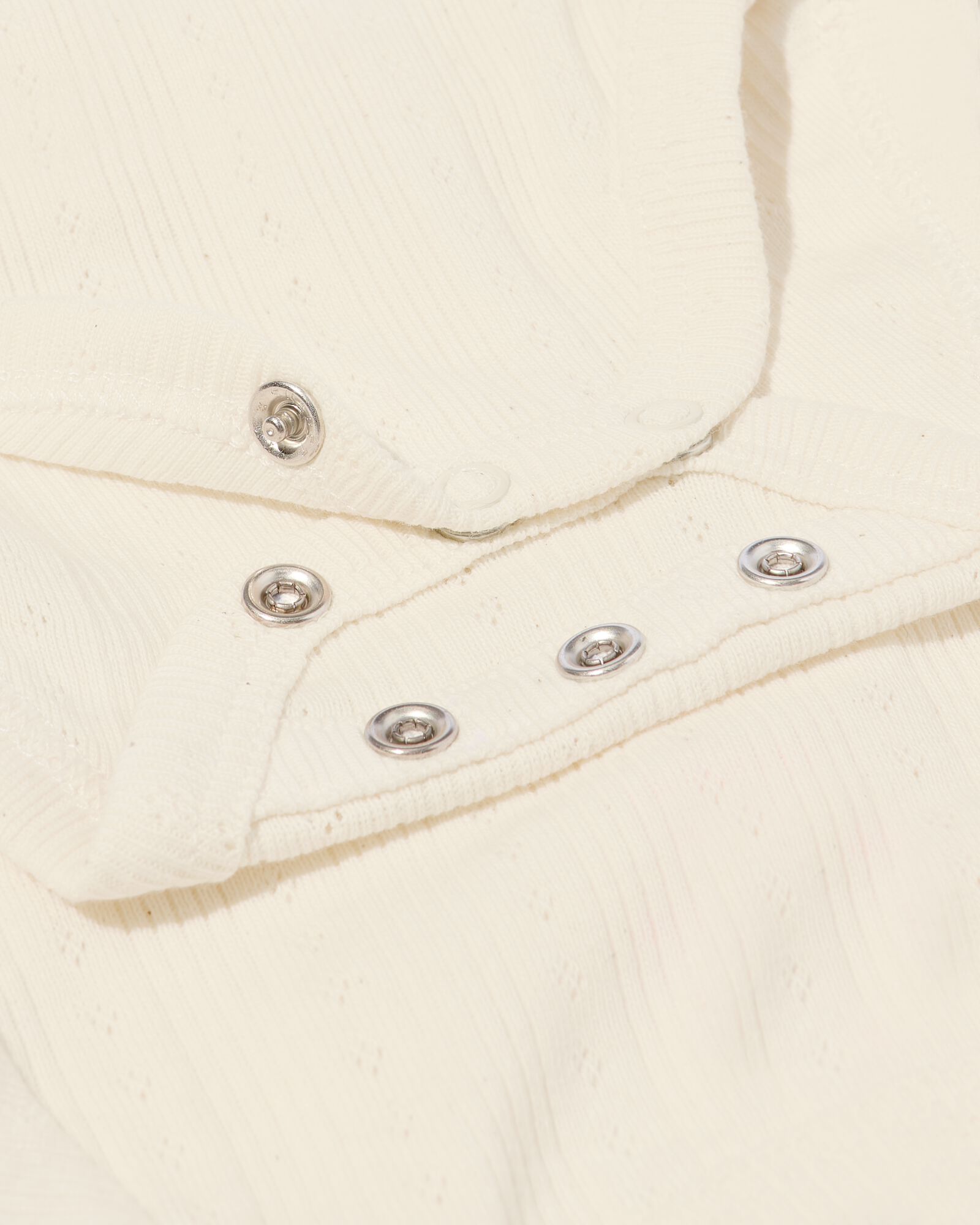 body de croissance b&eacute;b&eacute; c&ocirc;tel&eacute; ajour&eacute; stretch &eacute;cru - 33487810ECRU - HEMA