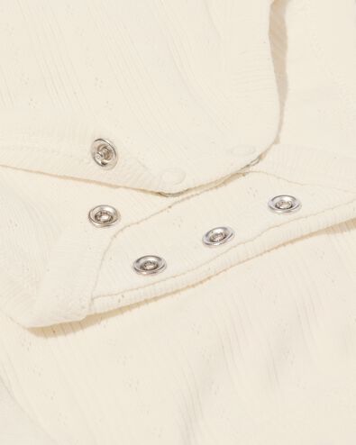 body de croissance b&eacute;b&eacute; c&ocirc;tel&eacute; ajour&eacute; stretch &eacute;cru - 33487810ECRU - HEMA