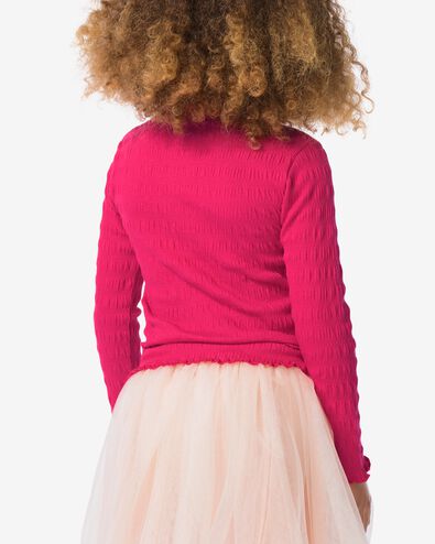 kinder T-shirt structuur fuchsia fuchsia - 30842756FUCHSIA - HEMA