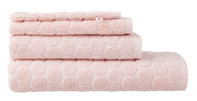 serviettes de bain - qualité épaisse - pois rose - 1000015162 - HEMA