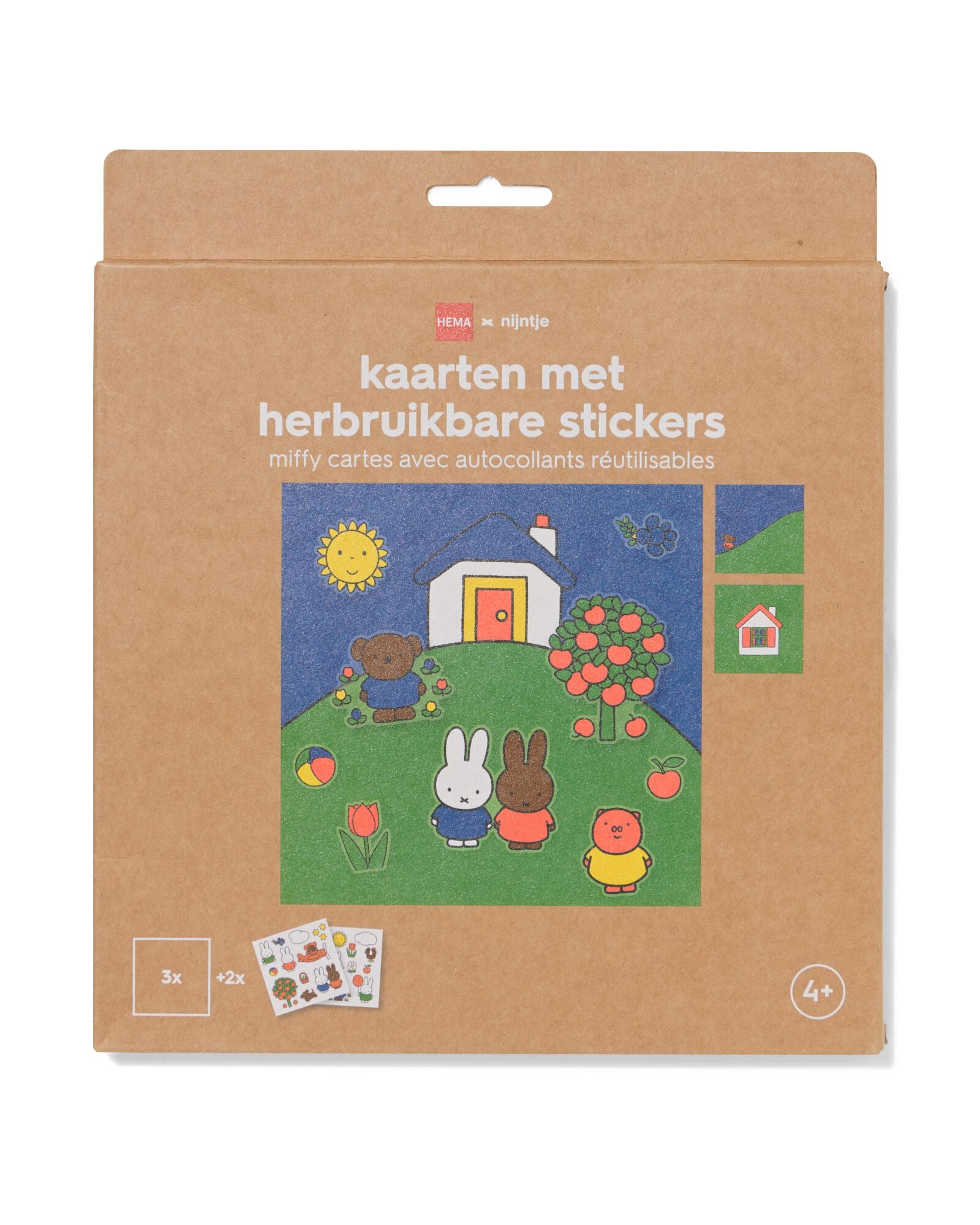 cartes Miffy avec autocollants - 2 pi&egrave;ces - 15900590 - HEMA