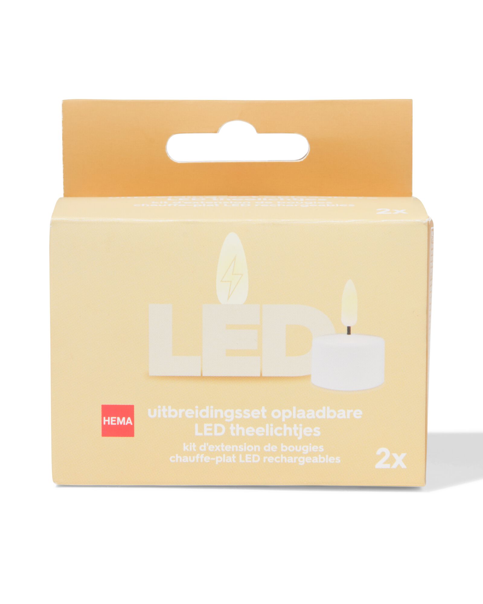 kit d'extension de bougies chauffe-plat let rechargeables - 2 pi&egrave;ces - 13550143 - HEMA