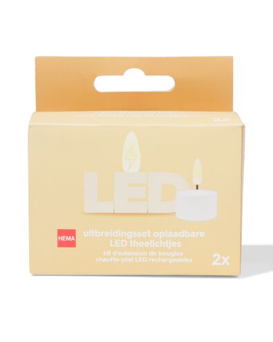 kit d'extension de bougies chauffe-plat let rechargeables - 2 pi&egrave;ces - 13550143 - HEMA