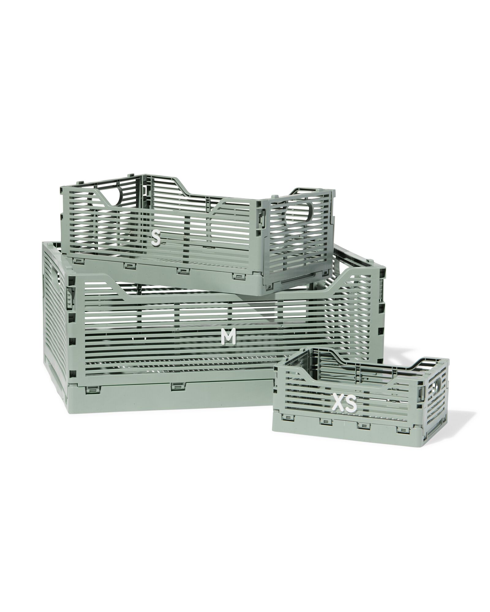 caisse pliable &agrave; lettres recycl&eacute;e vert menthe	 vert menthe	 - 1000028953 - HEMA
