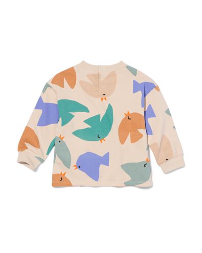 baby T-shirt vogels ecru - 33126670ECRU - HEMA