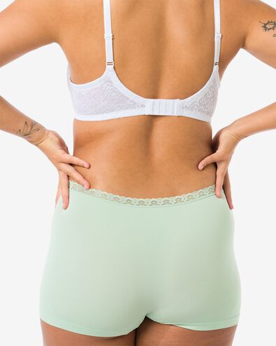 Nahtlose Damen-Boxershorts mit Spitze hellgr&uuml;n - 19620802LIGHTGREEN - HEMA