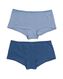 2 shorties femme coton stretch bleu M - 19691014 - HEMA