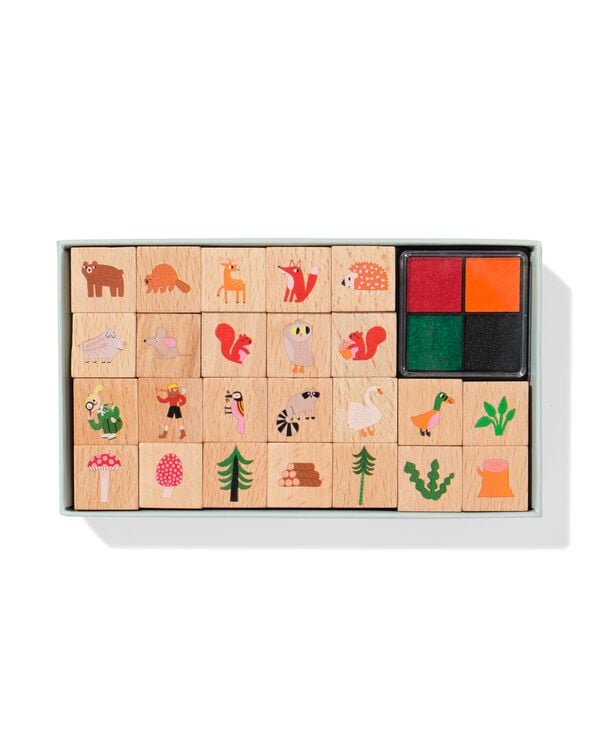 lot de tampons animaux de la for&ecirc;t 28 pi&egrave;ces - 15900244 - HEMA