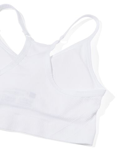 haut de sport sans coutures - support léger blanc blanc - 21770140WHITE - HEMA