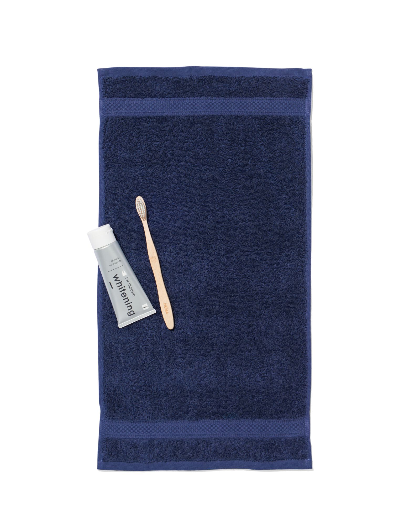serviettes de bain - qualité épaisse bleu nuit petite serviette - 5250389 - HEMA