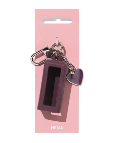 porte-cl&eacute;s porte-rouge &agrave; l&egrave;vres silicone avec breloque en forme de c&oelig;ur - 11230175 - HEMA