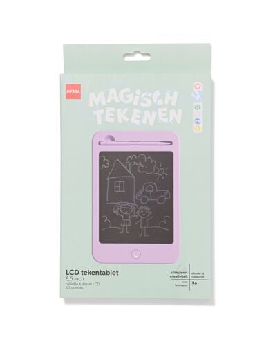 tablette &agrave; dessin LCD 15x27cm lilas - 15900003 - HEMA