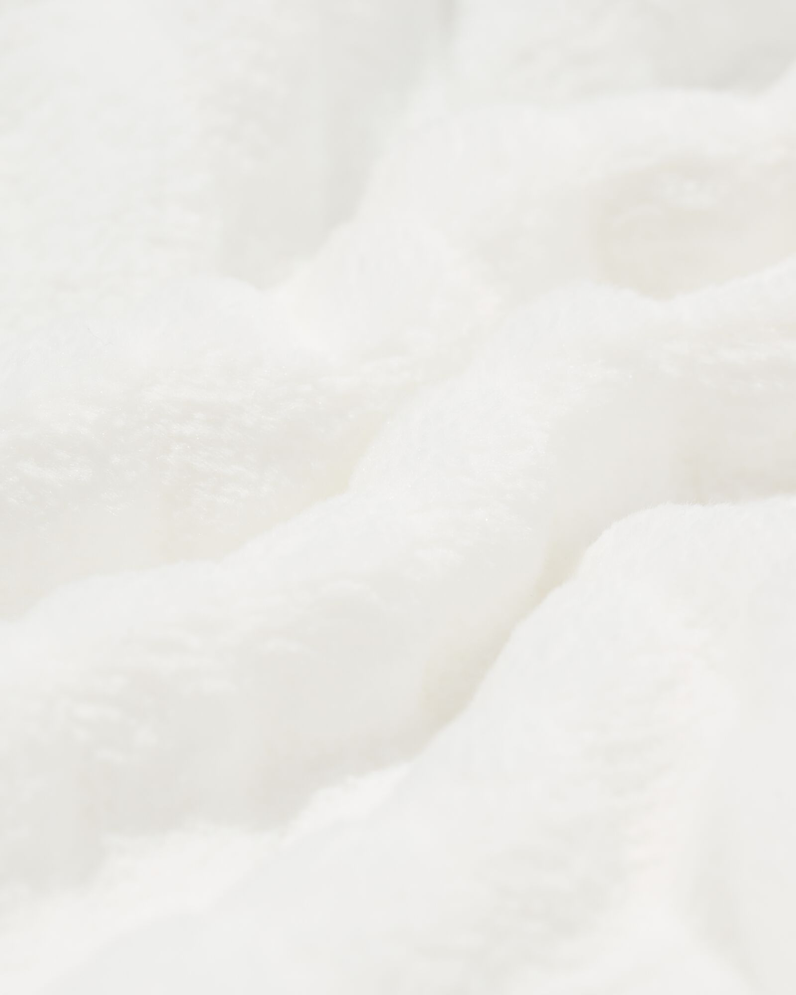 badjas rib fleece wit wit - 23450035WHITE - HEMA