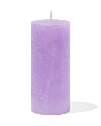 rustikale Kerze, Ø 5 x 11 cm, violett lila 5 x 11 - 13502814 - HEMA