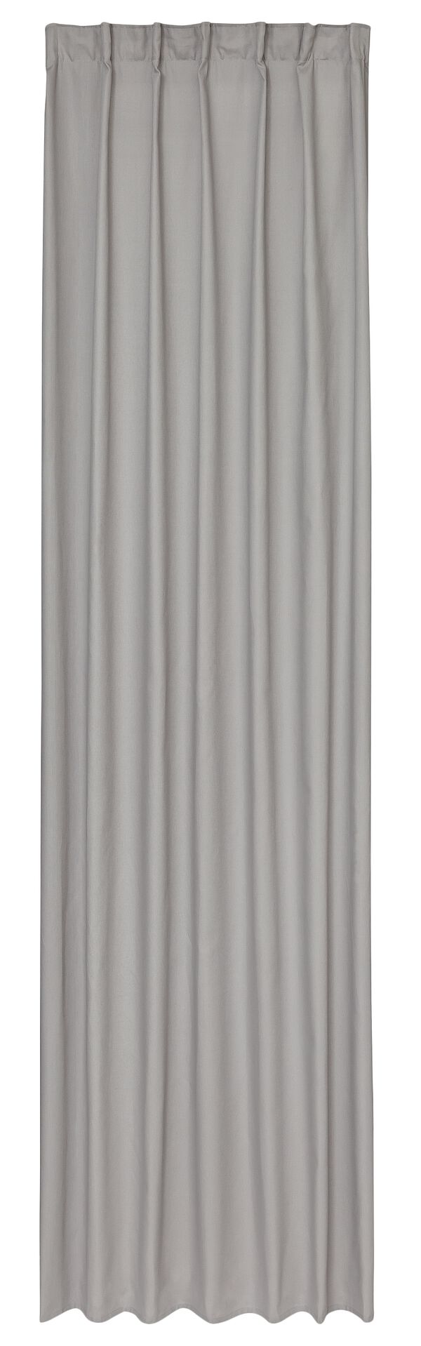 kant en klaar gordijn met plooiband grijs - 7632120 - HEMA