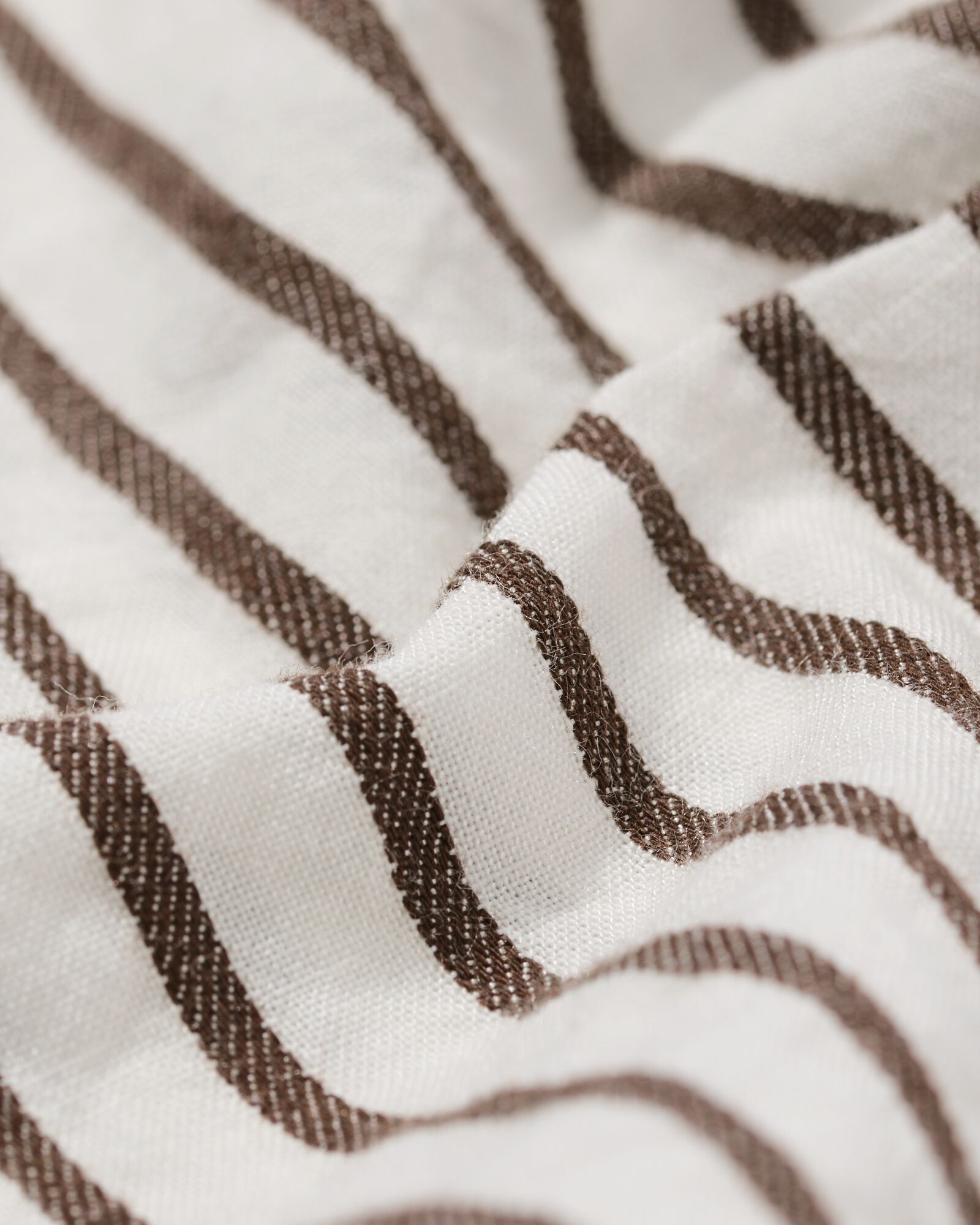 damesshort Sally wide fit seersucker strepen wit wit - 36209140WHITE - HEMA