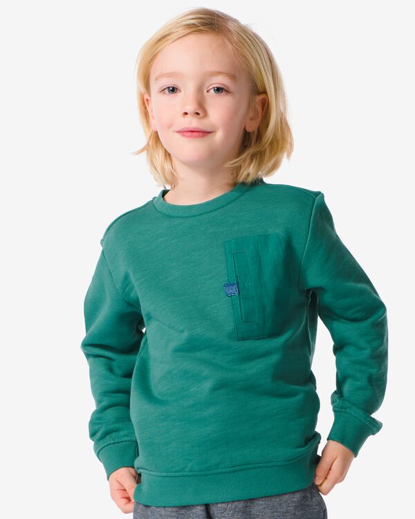 Kinder-Sweatshirt mit Brusttasche blau blau - 30778123BLUE - HEMA
