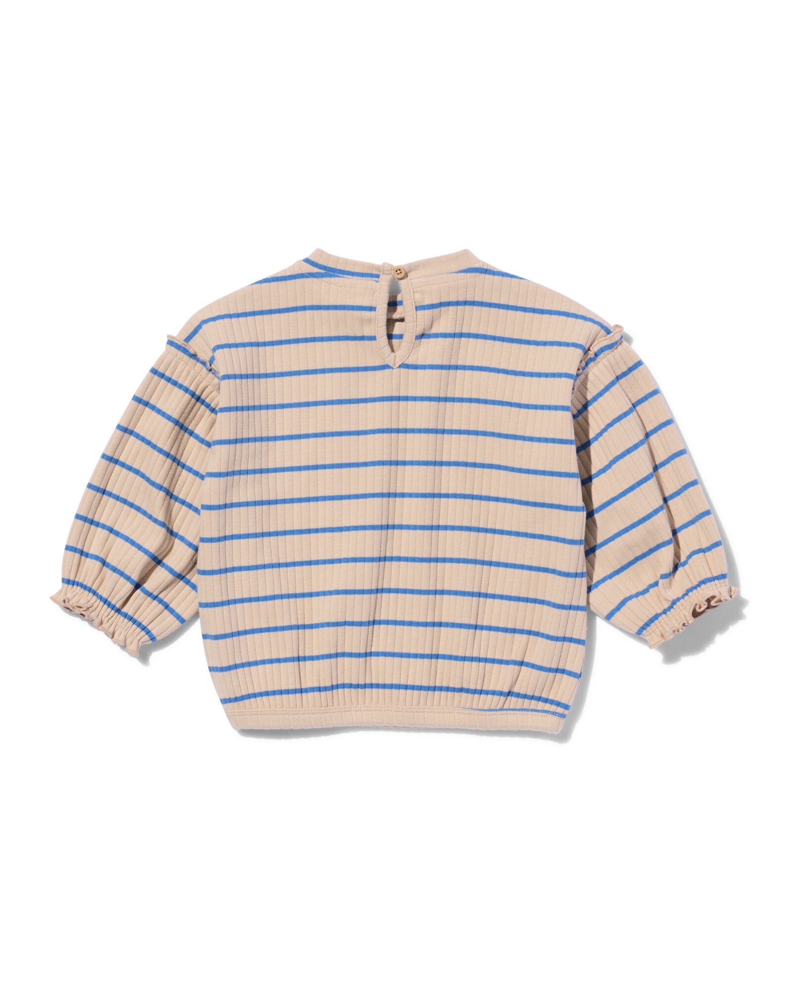 Babypullover gerippt mit Streifen blau - 33064250BLUE - HEMA