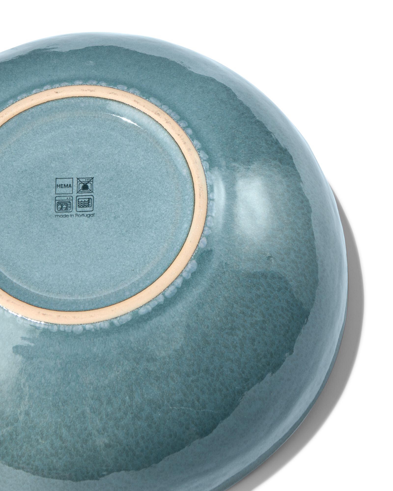 schaal - 26 cm - Porto - reactief glazuur - blauw - 9602028 - HEMA