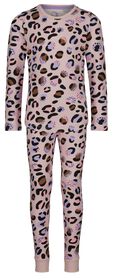 Kinder-Pyjama, Baumwolle/Elasthan, Leopard hellrosa hellrosa - 1000024671 - HEMA