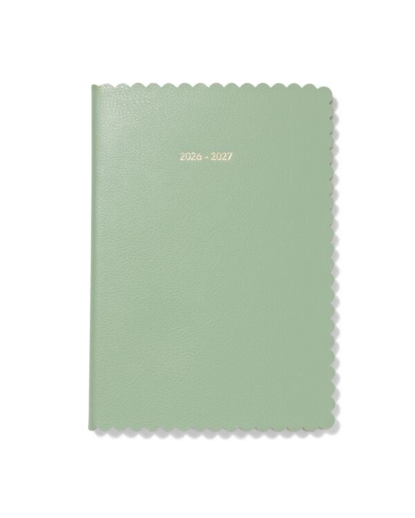 agenda scolaire 2026-2027 A5 simili cuir vert - 14505666 - HEMA